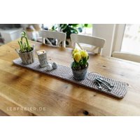 Tischläufer Strick Knit Jersey Boho Hygge von lebFreier