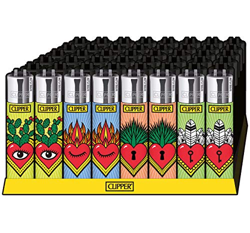 Clipper® Feuerzeuge Clipper Feuerzeug - Tattoo Hearts - 4er Set von ledermodefashion