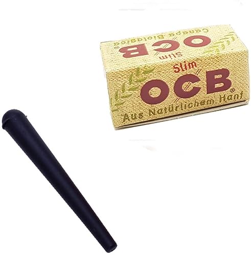 ledermodefashion 1 x OCB Organic Hemp Slim Rolls 4m Papers Long Pape OCB Rolle + Joint Hülle Tube von ledermodefashion