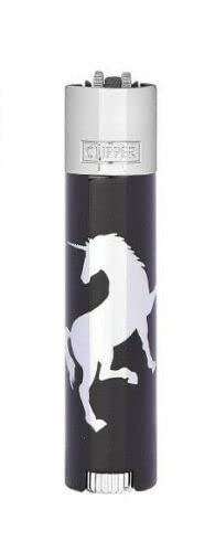 ledermodefashion Clipper Metall Large Original Silber Einhorn Unicorn Limited Edition Limitierte Auflage + 1x Dhobia von ledermodefashion