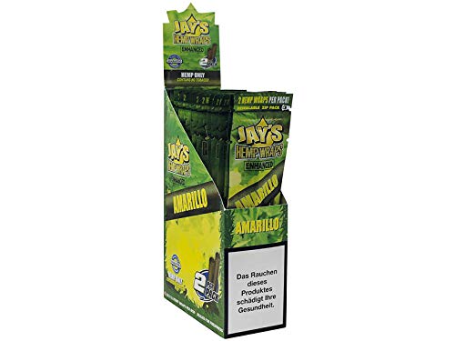 ledermodefashion Juicy Jay Hanf Wrap Hemp Wrap- Natur Tabak frei - 2 pro Packung (Amarillo, 3) von DHOBIA