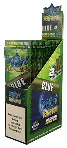 ledermodefashion Juicy Jay Hanf Wrap - Natur Tabak frei - 2 pro Packung (Blue, 6) von DHOBIA