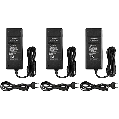LEDMO 3 Stücke 12V 5A LED Netzteil Adapter Transformato 60w LED Trafo AC110-240V LED Netzadapter Ladegerät for LED LED Stripes Streifen von ledmo