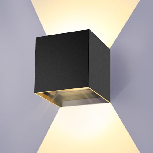 ledmo 12W LED Wandleuchten Aussen/Innen Wandlampe Auf und ab Einstellbarer Lichtstrahl LED Außenleuchten 2700-3000K Warmweiß Wandlampen IP65 Wasserdichte Wandleuchte Schwarz ledmo 12W LED Wandleuchten Aussen/Innen Wandlampe Auf und ab Einstellbarer Lichtstrahl LED Außenleuchten 2700-3000K Warmweiß Wandlampen IP65 Wasserdichte Wandleuchte Schwarz von ledmo