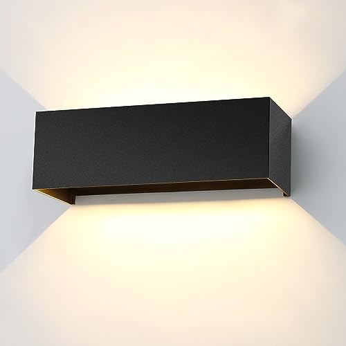 ledmo 30W LED Wandleuchten Innen/Außen Wandlampe Innen Auf und ab Einstellbarer Lichtstrahl 3000K Warmweiß LED Außenwandleuchte IP65 Wasserdichte von ledmo