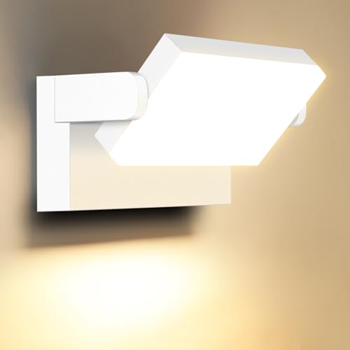 ledmo 60W Aussen Wandleuchten LED 5000 Lumen Weiß wandlampen Außen mit 360° Schwenkbar LED Panel Außenlampen Warmweiß 3000K Wasserdicht IP65 für Terrasse Eingang Garten von ledmo
