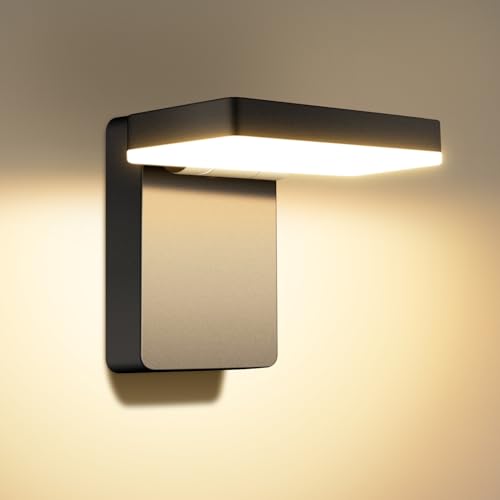 ledmo 60W LED Wandleuchte Aussen/Innen 5000 Lumen Außenlampen Warmweiß 3000K Modern Aussen Wandleuchten mit 180° Faltbar 360° Drehbares LED-Panel Außenleuchte Wasserdicht IP65 von ledmo