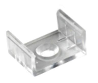 ALU LED ProfilAUFBAU-SL. Kühlkörper für LED Streifen, LED Bänder bis max. 12mm. Sehr Flach 8mm (Halterungen 2er Set, Klar) von ledomec