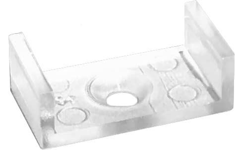 Alu-Leiste AUFBAU-Flach Aluminium Profil abgerundet mit opaler Abdeckung. Größe B:52,3mm (Innen: 11mm) H: 8mm (Halterung) 2er Set von ledomec