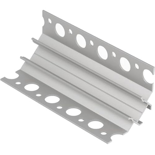 EINPUTZ FLIESENPROFIL PROFIL FLIESE UNI-TILE-12(90) FÜR LED STREIFEN + ABDECKUNG (1m, Abdeckung milchig) von ledomec