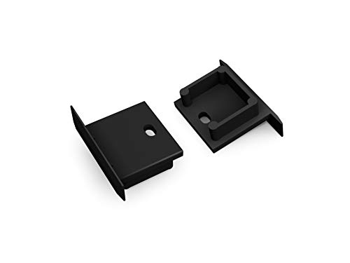Endkappen für LED Einbauprofil St-in 16 Aluminium Schwarz (Endkappen Schwarz) von ledomec