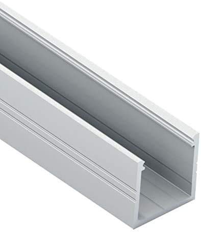 LED Aufbauprofil 16 Aluminium Silber für LED Streifen inkl. Abdeckung, für LED Streifen bis 16mm (Silber 2m matt) von ledomec