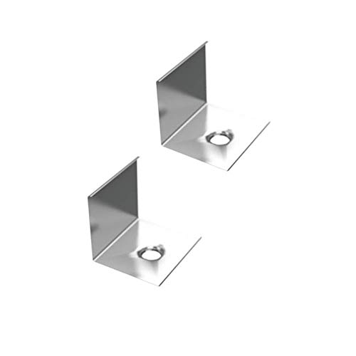 LED Eckprofil 1m ECKE-16 Aluminium Silber für LED Streifen inkl. Abdeckung milchig oder klar, für LED Bänder bis max. 10,5mm Montage Leiste (Halterungen Set (2 Stück)) von ledomec