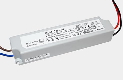 LED Netzteil (GMV) 24V DC, 1A, 24W Trafo wasserfest (IP67) von ledomec