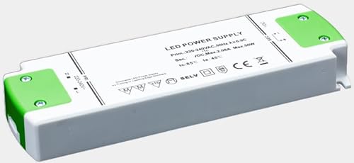 LED Netzteil Pro Slim (MECP-D) 12V DC, 4.16A, 50W Trafo Dimmbar mit MM Möbeleinbau, CE, Kurzschlussfest von ledomec
