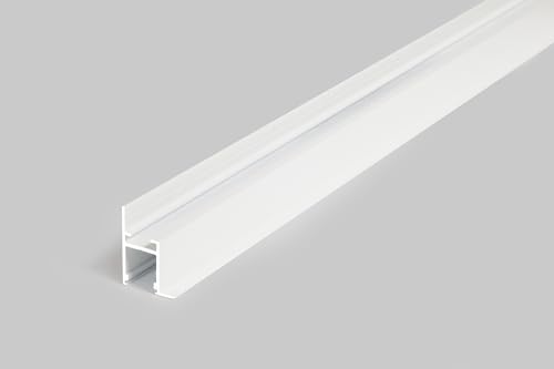ledomec 1m Schattenfuge LED Profil Silber Frame-14 inkl. Abdeckung für Led Streifen bis 14mm (1m Silber Abdeckung Klick Matt) von ledomec