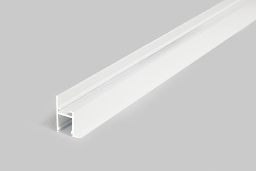 ledomec 2m Schattenfuge LED Profil Silber Frame-14 inkl. Abdeckung für Led Streifen bis 14mm (2m Silber Abdeckung Klick Matt) von ledomec