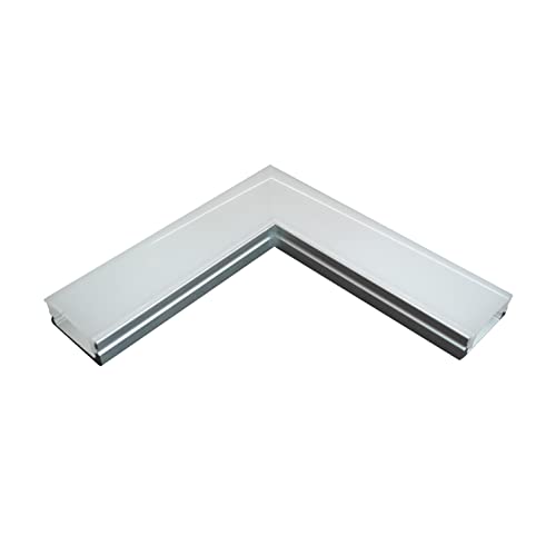 ALU LED Profil Eckstück Silber AUFBAU-SL. Kühlkörper für LED Streifen, LED Bänder bis max. 12mm. Sehr Flach 7mm (Eckstück, Silber mit Abdeckung Matt) von ledomec