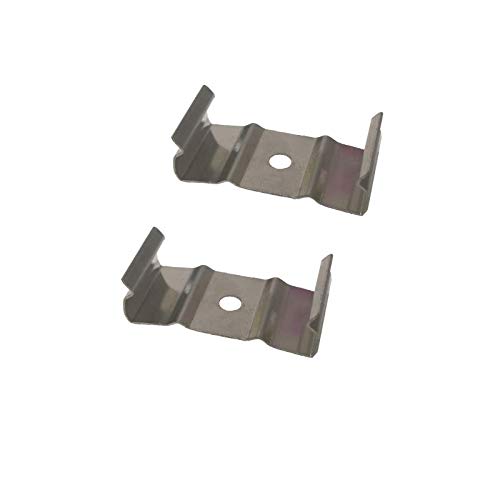 ledomec LED Aufbauprofil WIDE-30 Aluminium Silber für Streifen inkl. Abdeckung milchig oder durchsichtig, extra breite Bauweise 27,04mm auch für mehrere Bänder (2er Set Halterungen) von ledomec