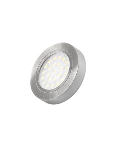 ledomec Oval LED Einbau oder Unterbauleuchte 12V 2W (Edelstahl gebürstet, neutralweiß (4000K)) von ledomec