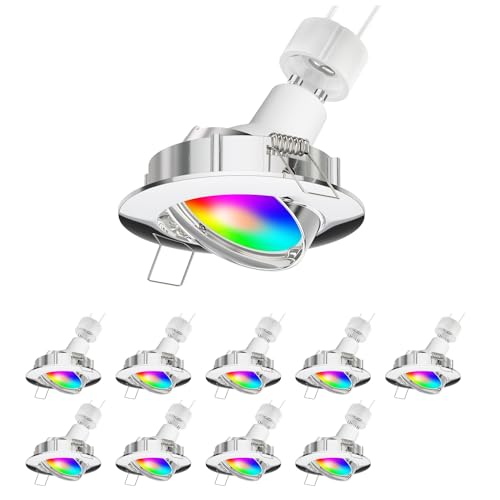 ledscom.de 10 Stück LED Decken-Einbaustrahler CIRC schwenkbar chrom inkl. Smart Home RGBW GU10 LED Lampe, 5,41W, 473lm ledscom.de 10 Stück LED Decken-Einbaustrahler CIRC schwenkbar chrom inkl. Smart Home RGBW GU10 LED Lampe, 5,41W, 473lm von ledscom.de