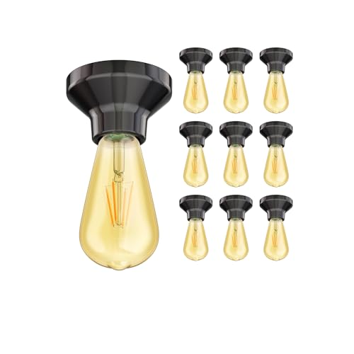 ledscom.de 10 Stück LED Deckenleuchte Elektra Porzellan schwarz inkl. E27 Lampe Vintage Retro gold 3,83W extra-warm-weiß 489lm ledscom.de 10 Stück LED Deckenleuchte Elektra Porzellan schwarz inkl. E27 Lampe Vintage Retro gold 3,83W extra-warm-weiß 489lm von ledscom.de