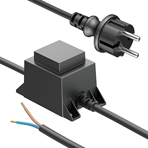 ledscom.de 10W LED Trafo-Netzteil/Transformator 2-adrig, Stecker, 12V AC, schwarz, IP44 von ledscom.de
