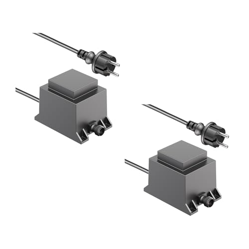 ledscom.de 2 Stück 40W LED Trafo-Netzteil/Transformator für Stecksystem NEMO, Stecker, 12V AC, schwarz, IP68 von ledscom.de