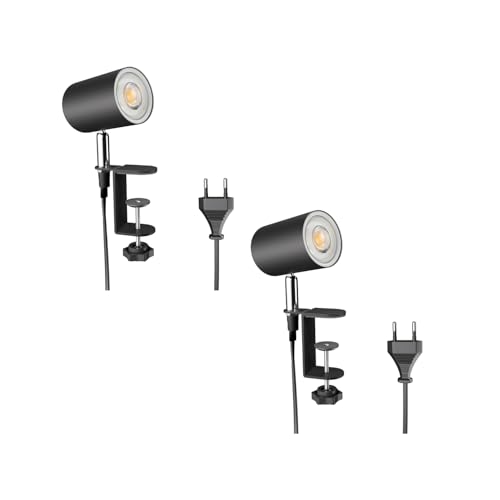 ledscom.de 2 Stück Klemmleuchte WAIKA, Schalter, schwarz matt, inkl. LED GU10 Lampe, 535lm weiß ledscom.de 2 Stück Klemmleuchte WAIKA, Schalter, schwarz matt, inkl. LED GU10 Lampe, 535lm weiß von ledscom.de