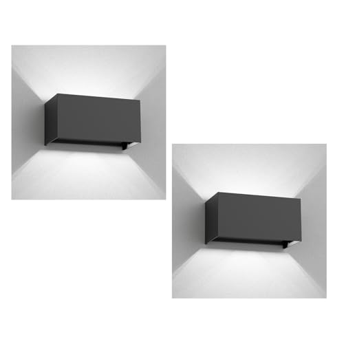 ledscom.de 2 Stück Wandleuchte CUBEL für außen, anthrazit, IP65, Up & Downlight, rechteckig, inkl. 2 LED Lampen, je 4,4 W, 596lm, weiß ledscom.de 2 Stück Wandleuchte CUBEL für außen, anthrazit, IP65, Up & Downlight, rechteckig, inkl. 2 LED Lampen, je 4,4 W, 596lm, weiß von ledscom.de