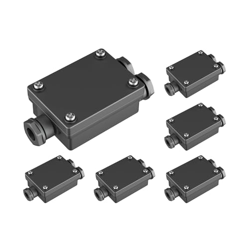 ledscom.de 6 Stück 2-fach Kabelverbinder für außen, IP68, Muffe für 6-8mm Kabel-Durchmesser von parlat