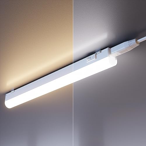 ledscom.de 2er Set LED Unterbau-Leuchten Rigel, je 25,9cm, mit Schalter - Farbtemperatur einstellbar /, 8,392W, je 395lm von ledscom.de