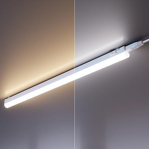 ledscom.de 2er Set LED Unterbau-Leuchten Rigel, je 57,3cm, mit Schalter, Farbtemperatur einstellbar /, 16,656W, je 830lm von ledscom.de