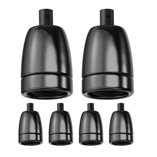 ledscom.de 6 Stück E27 Fassung, Porzellan, schwarz, 230V AC, max. 300W ledscom.de 6 Stück E27 Fassung, Porzellan, schwarz, 230V AC, max. 300W von ledscom.de