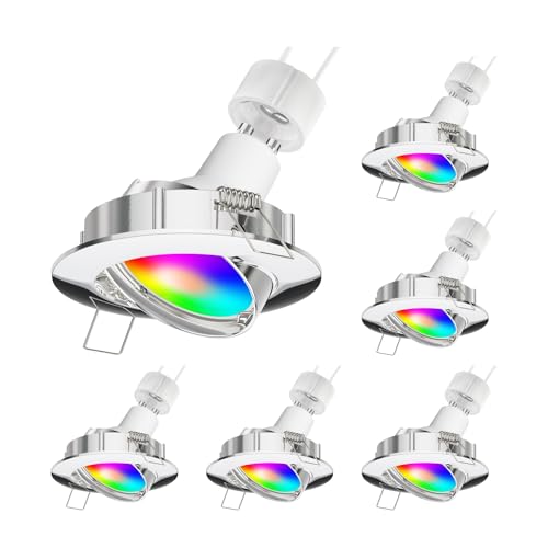 ledscom.de 6 Stück LED Decken-Einbaustrahler CIRC schwenkbar chrom inkl. Smart Home RGBW GU10 LED Lampe, 5,41W, 473lm ledscom.de 6 Stück LED Decken-Einbaustrahler CIRC schwenkbar chrom inkl. Smart Home RGBW GU10 LED Lampe, 5,41W, 473lm von ledscom.de