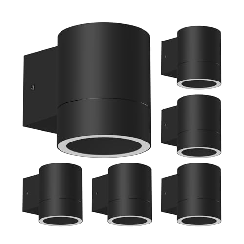 ledscom.de 6 Stück Wandleuchte BIDO für außen, Aluminium, schwarz matt, Downlight inkl. GX53 LED Lampe, 420lm weiß ledscom.de 6 Stück Wandleuchte BIDO für außen, Aluminium, schwarz matt, Downlight inkl. GX53 LED Lampe, 420lm weiß von ledscom.de