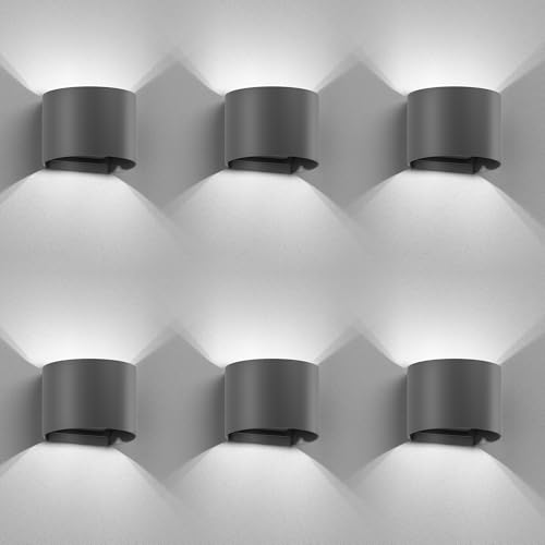 ledscom.de 6 Stück Wandleuchte RUNEL für außen, anthrazit, IP65, Up & Downlight + LED Lampe 596lm, weiß ledscom.de 6 Stück Wandleuchte RUNEL für außen, anthrazit, IP65, Up & Downlight + LED Lampe 596lm, weiß von ledscom.de