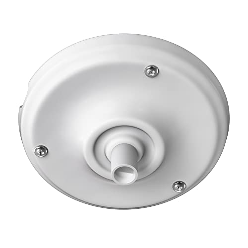 ledscom.de Baldachin, Porzellan, weiß, 105mm Ø, Deckenmontage, Lampenzubehör, Dekorative Lampenlösung, Modernes Leuchtendesign, Einfache Beleuchtungsumrüstung, Minimalistisch, DIY-Lampe von ledscom.de