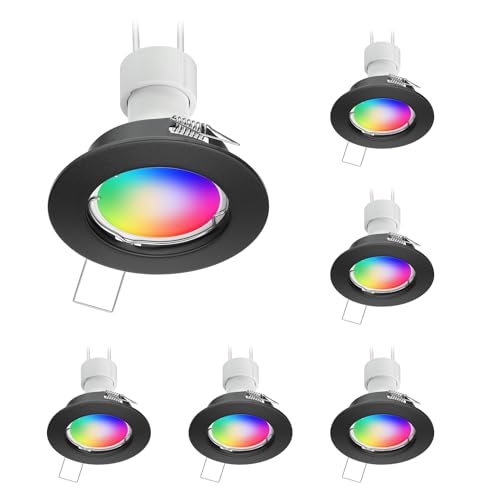 ledscom.de 6 Stück Decken-Einbaustrahler FERE Einbaurahmen schwarz matt inkl. Smart Home RGBW GU10 LED Lampe, 5,41W, 473lm ledscom.de 6 Stück Decken-Einbaustrahler FERE Einbaurahmen schwarz matt inkl. Smart Home RGBW GU10 LED Lampe, 5,41W, 473lm von ledscom.de