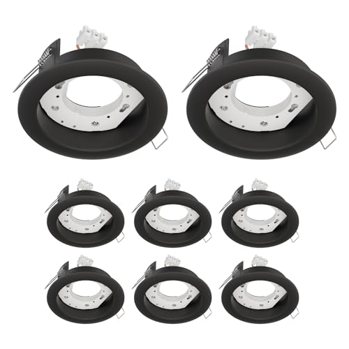 ledscom.de 8 Stück Deckeneinbauleuchte ZOBE II, schwarz matt, rund, 107mm Ø, 1x GX53 max. 25W ledscom.de 8 Stück Deckeneinbauleuchte ZOBE II, schwarz matt, rund, 107mm Ø, 1x GX53 max. 25W von ledscom.de