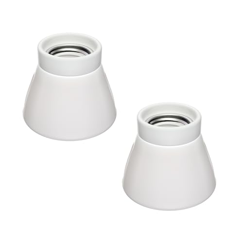 ledscom.de 2 Stück Deckenleuchte/Lampenfassung MINZ, Porzellan, weiß glänzend, 1x E27 max. 300W von ledscom.de