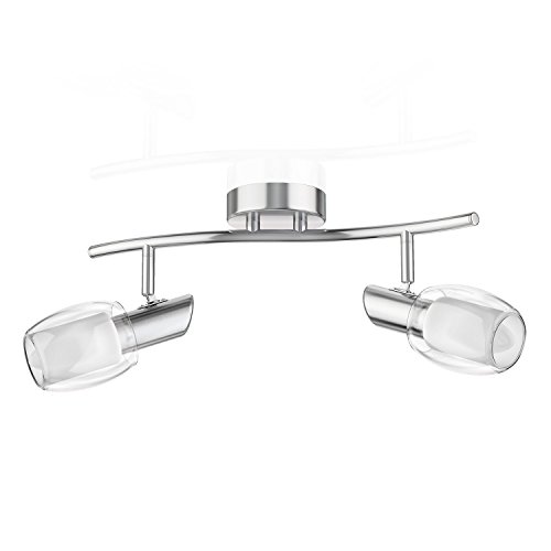 ledscom.de Deckenleuchte ELERA, zweiflammig inkl. LED E14 Lampen je 458lm extra-warm-weiß von ledscom.de