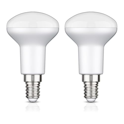 ledscom.de 2 Stück E14 LED Leuchtmittel, R50, warmweiß (2700 K), 6,2 W, 608lm, 116°, 3-Stufen-Dimmer, matt von ledscom.de