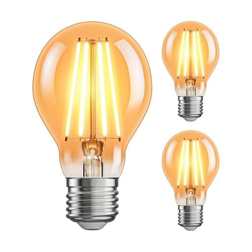 ledscom.de 3 Stück E27 LED Leuchtmittel, A60, extra warmweiß (2400 K), 7 W, 778lm, 3-Stufen-Dimmer, goldfarben ledscom.de 3 Stück E27 LED Leuchtmittel, A60, extra warmweiß (2400 K), 7 W, 778lm, 3-Stufen-Dimmer, goldfarben von ledscom.de