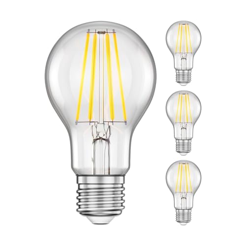 ledscom.de 4 Stück E27 LED Leuchtmittel, A60, weiß (4000 K), 7,3 W, 1020lm, 3-Stufen-Dimmer von ledscom.de