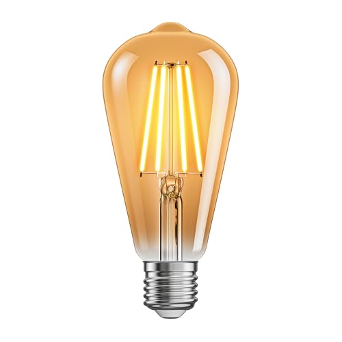 ledscom.de E27 LED Leuchtmittel, ST64, extra warmweiß (2500 K), 7,2 W, 814lm, 3-Stufen-Dimmer, goldfarben ledscom.de E27 LED Leuchtmittel, ST64, extra warmweiß (2500 K), 7,2 W, 814lm, 3-Stufen-Dimmer, goldfarben von ledscom.de