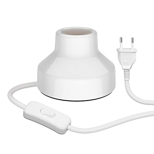 ledscom.de Tischlampe TIX, Schalter, Porzellan, weiß, 1 x E27 max. 60W von ledscom.de