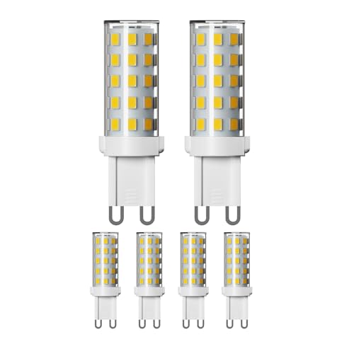 ledscom.de 6 Stück G9 LED Leuchtmittel, weiß (3700 K), 3,5 W, 511lm, 3-Stufen-Dimmer von ledscom.de
