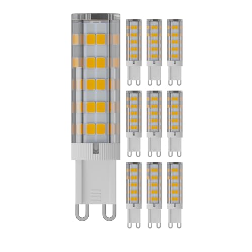 ledscom.de 10 Stück G9 LED Leuchtmittel, weiß (3800 K), 4,4 W, 596lm von ledscom.de