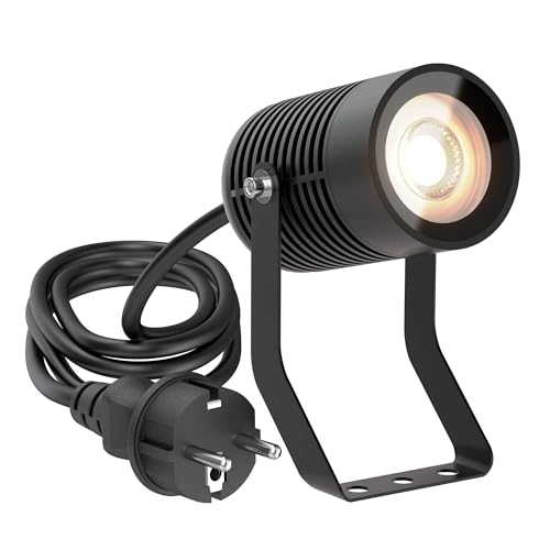 ledscom.de Gartenstrahler SHINGA für außen, IP65, Stecker, schwarz, 1x GU10 max. 15W von ledscom.de